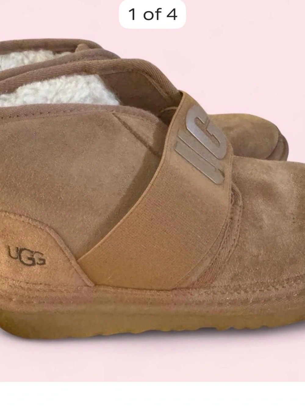 UGG Kids Chestnut Brown Shearling Slide